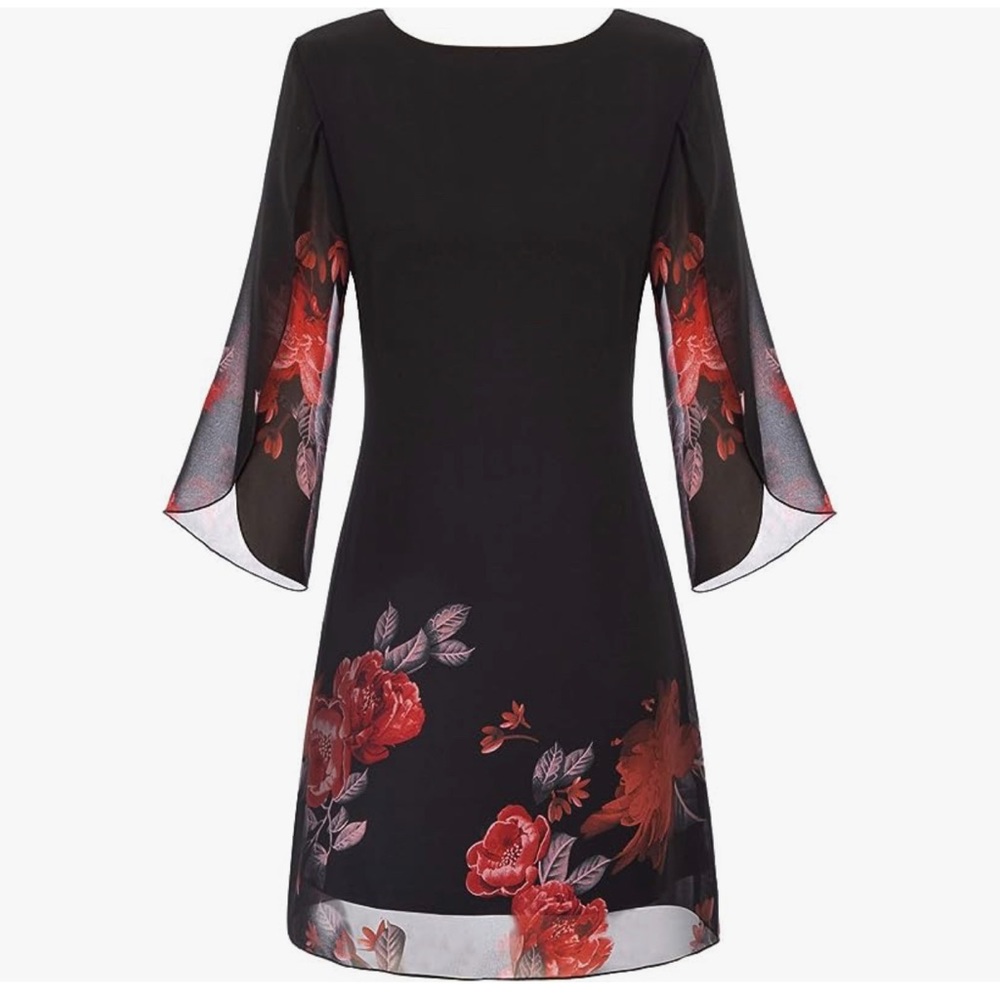 Knee length chiffon dress